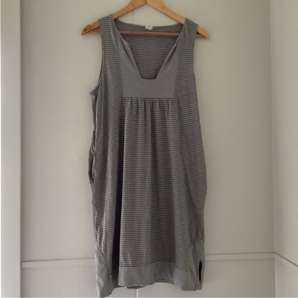J.Crew Grey Stripe Dress S